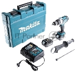 Дрель-шуруповерт Makita DHP458RFE, 18 В, 3 Ач, 91 Нм, щеточный, ударный, вид 23