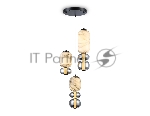 Подвесной светодиодный светильник Ambrella light LH11036/3 BK/MG/SM черный/мраморно-серый/дымчатый 40W 3000K D410*2050