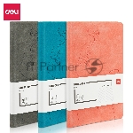 Блокнот Deli EN126LORANGE A5 210х143 мм, искусственная кожа, 96 л, линейка, мягкая обложка, оранжевый, вид 2
