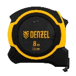 Рулетка Denzel 8м х 25мм, двухкомп. корпус, магнитный обрезиненный зацеп