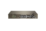 Коммутатор Tenda F1118P-16-150W, 16×100 Мбит/с PoE + 2×1 Гбит/с + 1×1 Гбит/с SFP (combo), неуправляемый