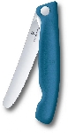 Нож кухонный Victorinox Swiss Classic 6.7832.FC1 стальной столовый лезв. 110 мм серрейт. заточка синий карт. коробка, вид 10
