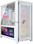 Корпус без блока питания/ Case Corsair Frame 4000D LCD RS ARGB, Midi-Tower, TG, 3x120mm ARGB, 3xUSB Type-C, E-ATX, ATX, mATX, mITX White