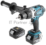 Дрель-шуруповерт Makita DHP458RFE, 18 В, 3 Ач, 91 Нм, щеточный, ударный, вид 19
