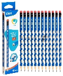 Карандаш чернографитный Deli EC016-2B U-Touch 2B, трехгранный, (12шт) ластик, вид 13