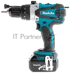 Дрель-шуруповерт Makita DHP458RFE, 18 В, 3 Ач, 91 Нм, щеточный, ударный, вид 17