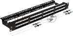 Патч-панель Lanmaster LAN-PPC48U5E 19" 2U 48xRJ45 кат.5E UTP