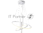 Подвесной светодиодный светильник Ambrella light FL5371/2+3 WH белый 93W 3000K/4200K/6400K+4200K D600/400*1200 (ПДУ ИК)