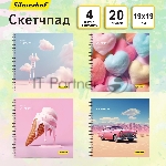 Скетчпад Silwerhof 20л. 190x190мм Нежность 4 дизайна, гребень, вид 11
