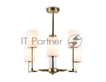 Люстра Ambrella light LH56215/6 BS/FR латунь/белый матовый E27/6 max 60W D600*600