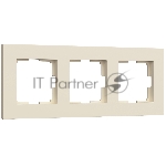 Рамка на 3 поста Slab (айвори софт) W0032962
