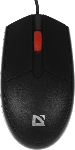 Мышь проводная Defender Delta MM-523 черный, 1000 dpi, USB, кнопки - 3