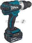 Дрель-шуруповерт Makita DHP458RFE, 18 В, 3 Ач, 91 Нм, щеточный, ударный, вид 15