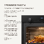Духовой шкаф Электрический Rondell REO 6471 BG черный, вид 23