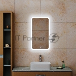 Зеркало Bau Stil 40х70, сенсорная LED подсветка, пластиковый защитный корпус