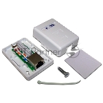 Настенная розетка, 1 порт RJ-45 категории 6, STP, белая