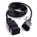 Кабель питания Cablexpert PC-189-1-1, 1.8м, C14- C19, 3x1кв.мм, черный, с заземлением