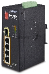Индустриальный PoE коммутатор Planet ISW-514PTF для монтажа в DIN-рейку IP30 4-Port/TP + 1-Port Fiber(SFP) POE Industrial Fast Ethernet Switch (-40 to 75 C)