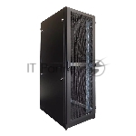 Шкаф серверный напольный 42U (800 1000) двойные перфорированные двери 2 шт., черный