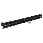 Патч-панель UTP 19" 48 port кат.5e ExeGate разъем KRONE&110 (dual IDC), 1U, RoHS, черный