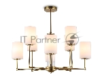 Люстра Ambrella light LH56217/8 BS/FR латунь/белый матовый E27/8 max 60W D700*600