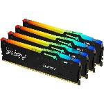 Оперативная память Kingston Fury Beast, DDR5, 64Gb (4x16GB), 5200MHz, CL40, DIMM, с радиаторами, RGB, черный