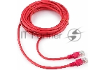 Патч-корд UTP Cablexpert cat.5e, 5м, литой, многожильный (красный)