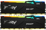 Оперативная память Kingston Fury BeastRGB, DDR5, 64GB (2x32GB), 5600 MHz, CL40, с радиатором, RGB, черный, вид 13