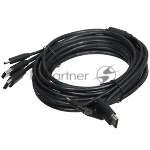 Кабель 3в1 для HTC VIVE New VR, HDMI 4K@30Hz 5 м, VCOM CU415-5M