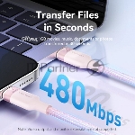 Кабель Vention USB 2.0 CM/CM - 2м. черный 5А PD240W, шт.