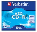 Диск CD-R Verbatim 700Mb 52x Jewel case (10шт) (43327)