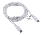 Кабель USB2.0 Cablexpert CC-USB2-CMCM-100-1.8M-W, Type-C/Type-C, 5A, 100Вт, PD/QC3.0, медь, 1.8м, белый, пакет