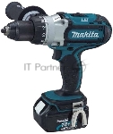 Дрель Makita DDF451RFE аккумуляторная DDF451RFE 18В,2х3Ач Li-ion,БЗП-13мм,0-300\600\1700об\м,80\40Нм,2.1кг,чем