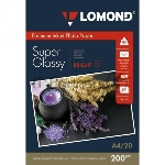 Фотобумага Lomond 1101112 A4/200г/м2/20л./белый высокоглянцевое для струйной печати