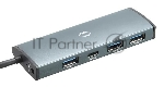 USB-концентратор Digma HUB-3U3.0С-UC-G, USB-C, USB 3.0 4 порта, USB