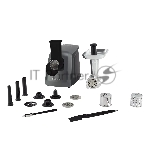 Мясорубка электрическая Polaris PMG 3090 RUS графит, 3000 Вт, 3.5 кг/мин, реверс, защита от перегрузки, металлический лоток, насадки - 11, вид 5