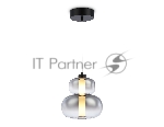 Подвесной светодиодный светильник Ambrella light LH11052 BK/SM черный/дымчатый 12W 3000K D230*265