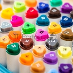 Набор маркеров для скетчинга Deli EC187-48 ColoRun 11мм, 150мм, трехгранный корпус, двойной пишущий наконечник, 1-5мм, 48 цветов, ассорти, пластиковая коробка (48шт.), вид 6