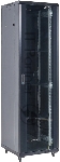 Напольный шкаф Rexant RAL 9005 Rexant 19" 42U 600×600×2054 (ШxГxВ), дверь стекло, металлическая задняя дверь, боковые съемные стенки