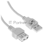 Кабель удлинит. USB2.0 Cablexpert CC-USB2-AMAF-15-N, AM/AF, медь, 4.5м, пакет