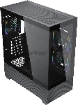 Компьютерный корпус Accord ACC-EL1B TG черный без БП ATX 2xUSB2.0 1xUSB3.1 audio, вид 20