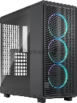 Корпус Fractal Design Epoch Black TG RGB Light Tint, Midi-Tower, чёрный, 3 x 120 мм
