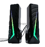 Акустическая система-трансформер 2.0 Gembird SPK-615, 10Вт, пластик, RGB подсветка, черный