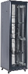 Напольный шкаф Rexant RAL 9005 19" 42U 600×800×2054 (ШxГxВ), дверь перфорация, перфорированная задняя дверь, боковые съемные стенки