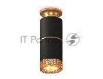 Светильник Ambrella Light XS6302241 SBK/PYG/CF черный песок/золото желтое полированное/кофе MR16 GU5.3
