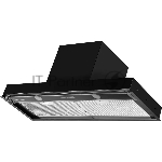 Встраиваемая вытяжка Kuppersberg NANCY S 90 Black, 90 см, таймер, дисплей, производительность 850 м3/ч, 5 скоростей, турбо режим, механическое кнопочное управление, дисплей, уровень шума 42дБ, High-Tech, LED освещение, цвет черный