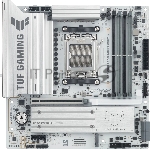 Материнская плата Asus TUF GAMING B850M-PLUS WIFI7 W, AM5, AMD B850, 4xDDR5, 4xSATA, 3xM.2, 1xPCIe 5.0 x16, 1xPCIe 3.0 x1, 1xDP, 1xHDMI, 1x2.5Gb LAN, Wi-Fi 7, Bluetooth 5.4, 1xUSB-C 20Gbps, 3xUSB-A 10Gbps, 4xUSB-A 5Gbps, 4xUSB-A 2.0, 5x3.5 мм, 7.1, mATX