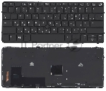 Клавиатура для ноутбука HP EliteBook 720 G1 820 G1 черная с черной рамкой, указателем и подсветкой