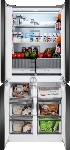 Холодильник Weissgauff WCD 450 Bru Steel Glass NoFrost Inverter матовая сталь трехкамерный 287/163л морозилка снизу, No Frost, Side by Side, вид 42