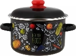 Кастрюля Appetite 1RD221М Healthy food с крышкой, эмалированная сталь 5,5 л